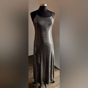 Shimmering Metallic Silver Dress
